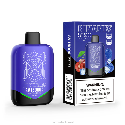 HorizonTech Binaries Cabin SV descartável gelo de cereja azul razz 84463 HorizonTech vape brasil